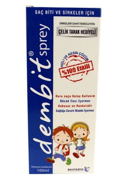 Saç Biti ve Sirkeler Için Sprey 100 ml – Çelik Tarak Hediyeli