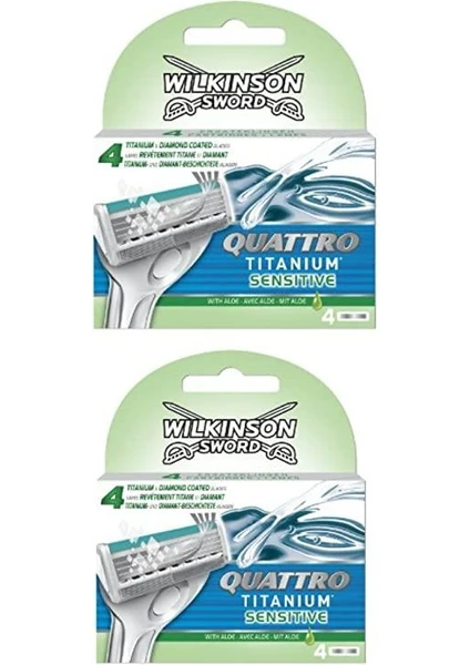 Wilkinson Sword Quattro Titanium Sensıtıve 4 Yedek Kartuş 2 Paket