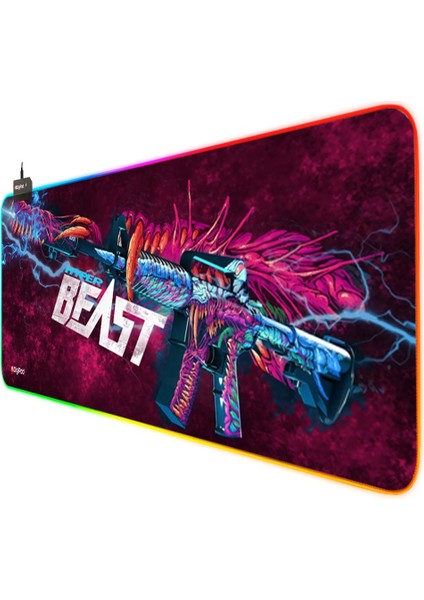 RGB RGB 90X40 XXL RGB Kaymaz Taban Mouse Pad 4 mm