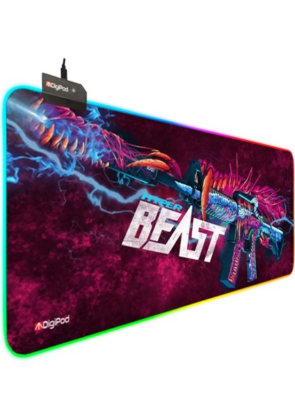 RGB RGB 90X40 XXL RGB Kaymaz Taban Mouse Pad 4 mm