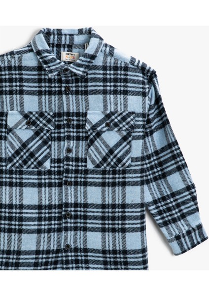 Erkek Çocuk Ekose Oduncu Gömlek Uzun Kollu Çift Cepli modelleri