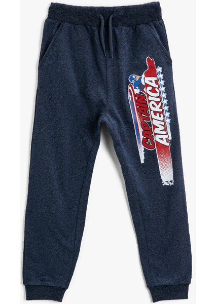 Captain America Avengers Lisanslı Baskılı Eşofman Altı