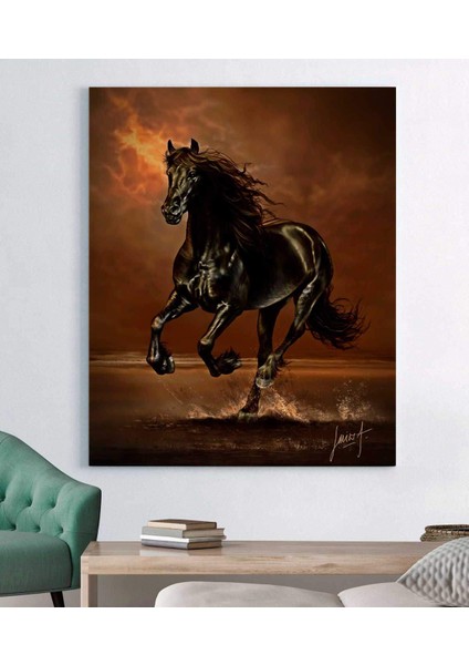 At Resimli Kanvas Tablo fiyatları