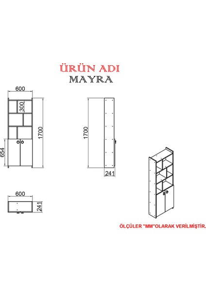 Kalender Dekor Avel Mayra 145 cm Çalışma Masası Takımı