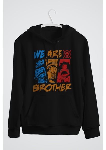 Karikatür Store One Piece We Are Brother Baskılı Anime Kapşonlu Sweat