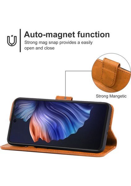 Tecno Camon 17 Pro Kahverengi Deri Telefon Kılıfı (Yurt Dışından) fiyatları