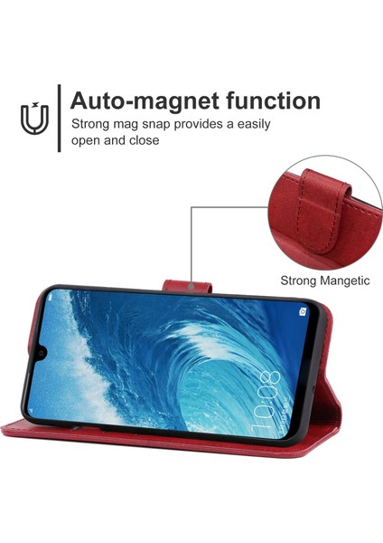 Huawei Enjoy Max Kırmızı Deri Telefon Kılıfı (Yurt Dışından) fiyatları