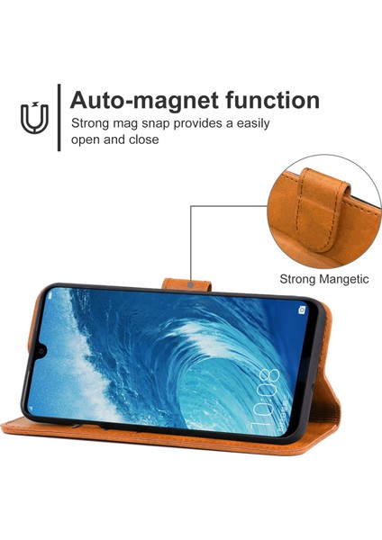 Huawei Enjoy Max Kahverengi Deri Telefon Kılıfı (Yurt Dışından) fiyatları
