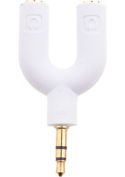 Stereo Ses Splitter Kulaklık 2 Yollu Adaptör Anahtarlık Beyaz (Yurt Dışından) fiyatları