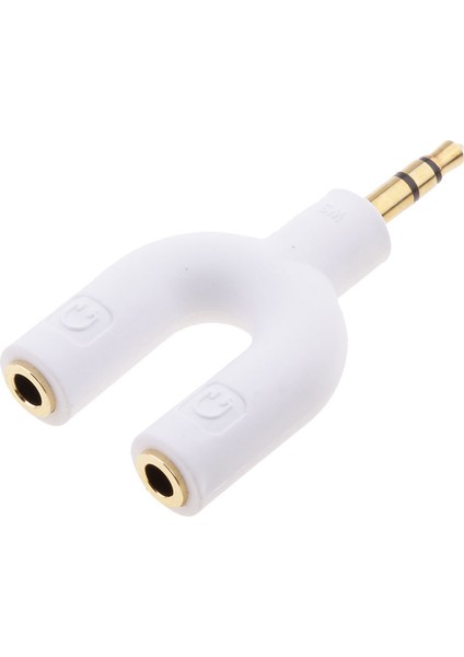 Stereo Ses Splitter Kulaklık 2 Yollu Adaptör Anahtarlık Beyaz (Yurt Dışından) fırsatları