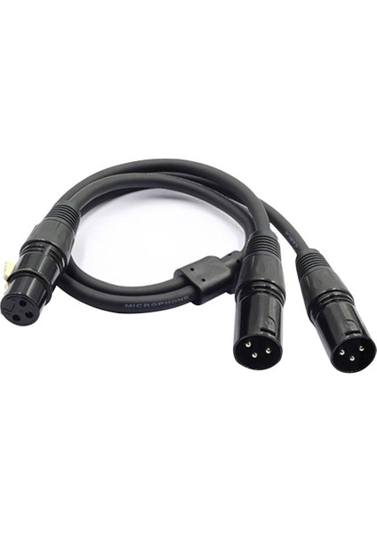 3 Pin Xlr Fiş Y Splitter Kablo Adaptörü Kablosu (Yurt Dışından)