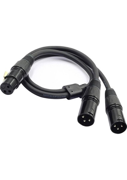 3 Pin Xlr Fiş Y Splitter Kablo Adaptörü Kablosu (Yurt Dışından)