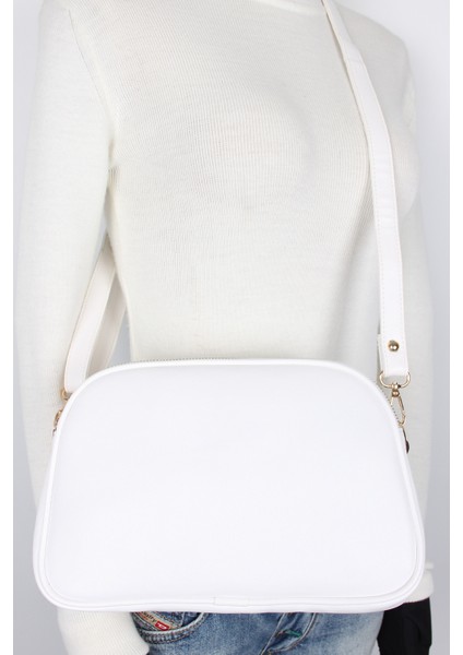 1228 Beyaz Suni Deri Bayan Çapraz Omuz Çantası modelleri