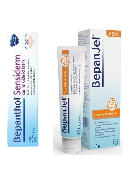 Bepanthol® Sensiderm 20 Gr+Bepanjel Yara Iyileştirci Jel 50 gr