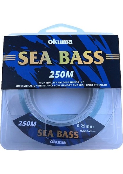 Sea Bass Nylon Moss Green Color 250 M 0,41MM