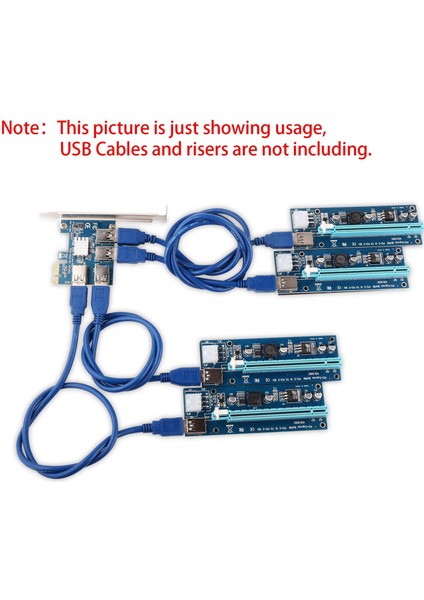Btc Ltc Için 1 - 4 Pcı-Express Pcı E 16X Yuvaları Yükseltici Kart (Yurt Dışından)