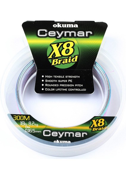 Ceymar (Multı Color) 300MT 8 Kat Örgü Ip 0,128 mm