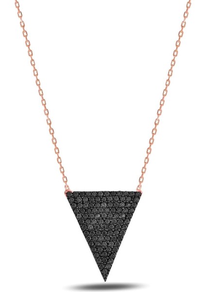 Siyah Üçgen Kolye