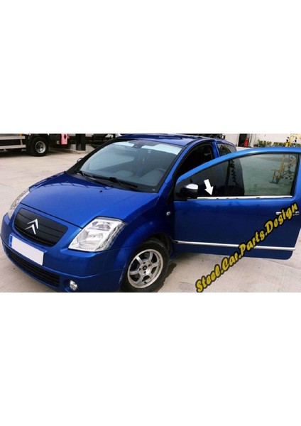 Citroen C2 Krom Cam Çıtası 2 Prç. 2002 Üzeri P. Çelik