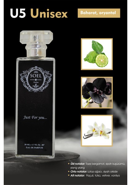 U5 Tforcid Edp 50 ml Unisex Parfüm 8682835170640