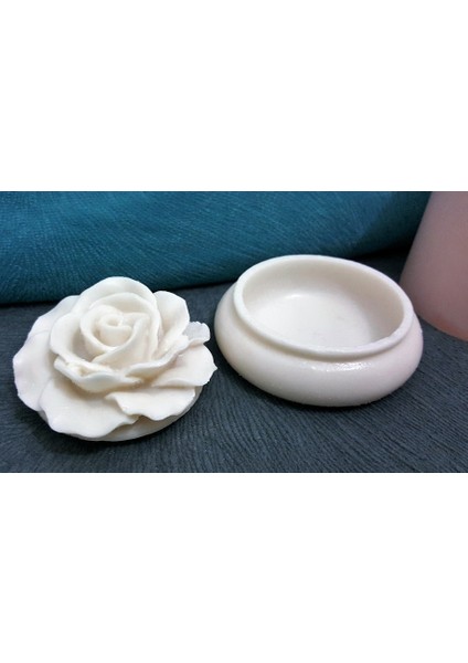 Büyük Boy Gül Kabartmalı Kutu 13CM Silikon Kalıp K-055