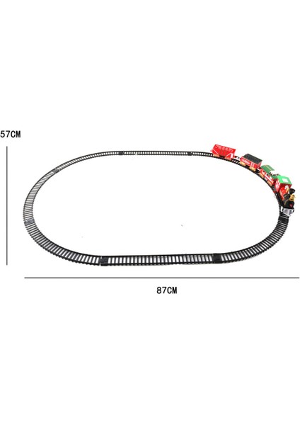 14 Adet Noel Tren Set Klasik Playset Carriges Işık ve Ses Ağaçları Dekor (Yurt Dışından)