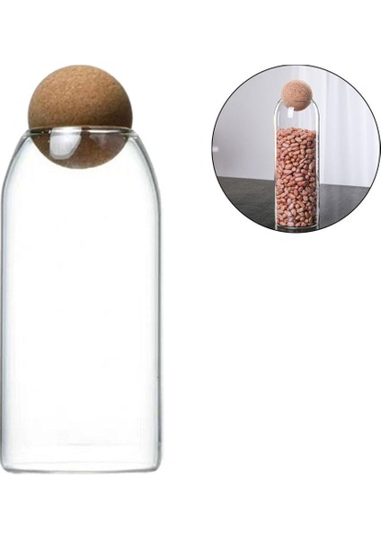Mantarlı Cam Şişe Kavanoz 1600 ml (Yurt Dışından) indirimleri