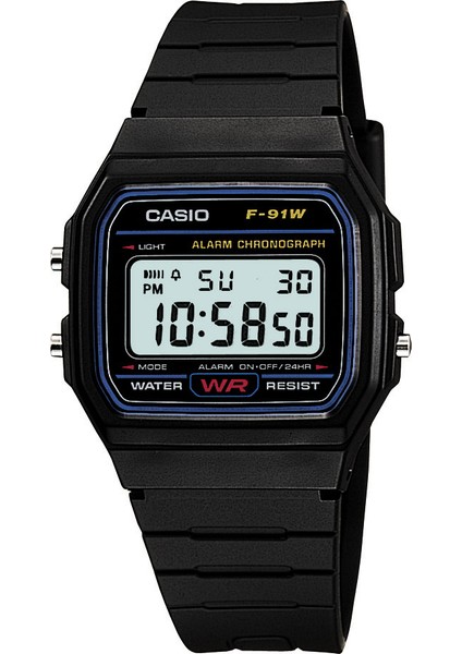 Online Kordon Casio F-91W F-105W Plastik Erkek Saat Kordonu