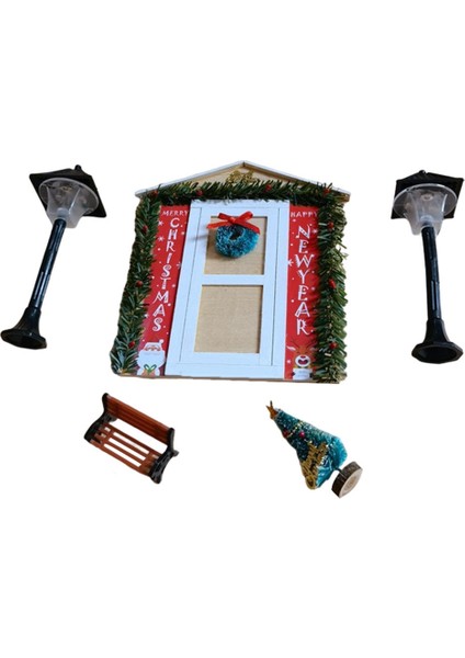5 Adet 1:12 Dıy Dollhouse Kapı Minyatür Mobilya Noel Ağacı Modeli Dekor (Yurt Dışından)
