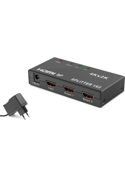 HDX1295(222) Splıtter HDMI 4K 1 Giriş 2 Çıkış