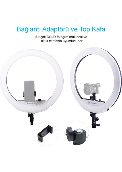 18" Ring Light LED Işık - 48W Halka Işık Sistemi