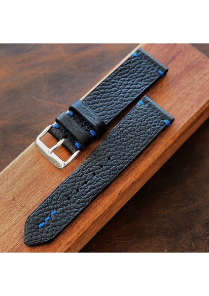 Craft Siyah-Mavi Minimal Dikiş El Yapımı Deri Kordon modelleri