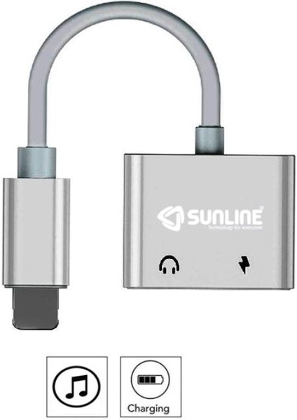 192401 iPhone Lightning Kulaklık Şarj Çevirici