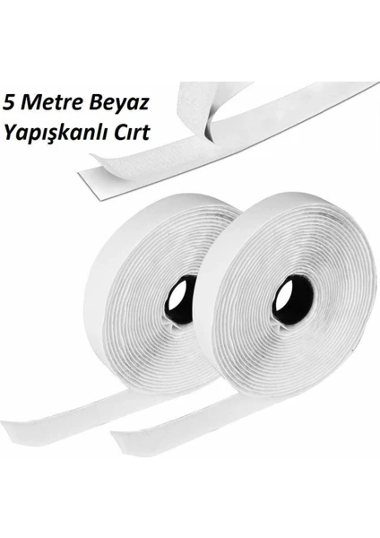 Kezban Tekstil Arkası Yapışkanlı Cırt Bant 2 Cm*5 Metre Beyaz