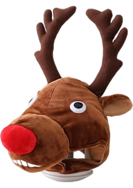 Sevimli Peluş Hayvan Hood Şapka Şapkalar Komik Yumuşak Ren Geyiği Headcover Cosplay (Yurt Dışından)