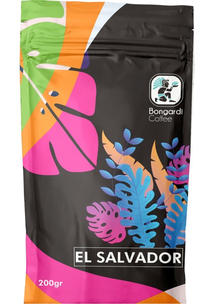 Bongardi Coffee El Salvador Yöresel Filtre Kahve 200 gr Öğütülmüş !  Filtre Kahve Makinesi Demleme Seti Için Uyumlu !