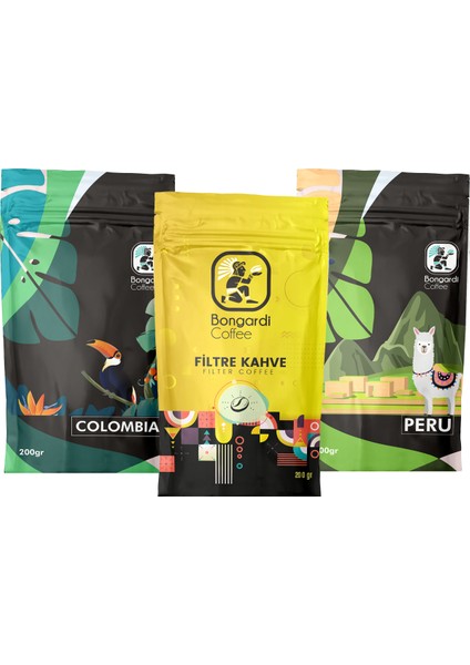 Yöresel Filtre Kahve Demleme Seti Önerileri 3'lü Peru Colombia Klasik Filtre Kahve Makinesi Uyumlu !