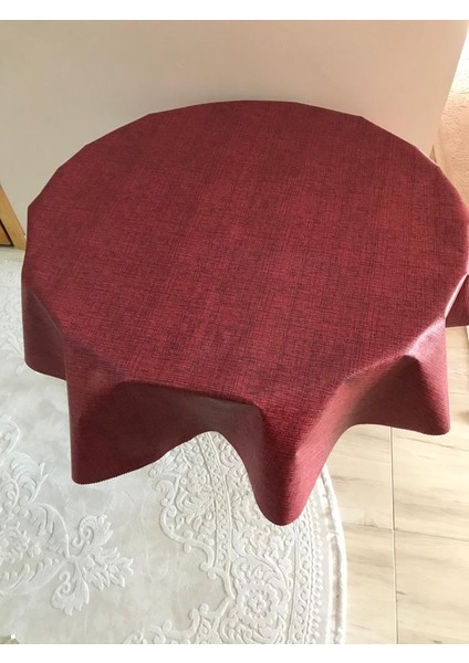 Muşamba Masa Örtüsü Yuvarlak Astarlı