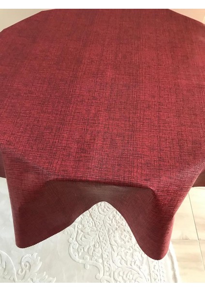 Muşamba Masa Örtüsü Yuvarlak Astarlı