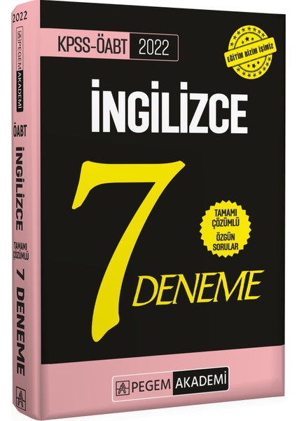 2022 KPSS ÖABT İngilizce Tamamı Çözümlü 7 Deneme