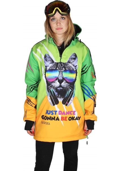 Cool Cat Yeşil Bayan Snowboard ve Kayak Montu