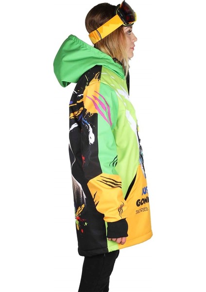 Cool Cat Yeşil Bayan Snowboard ve Kayak Montu