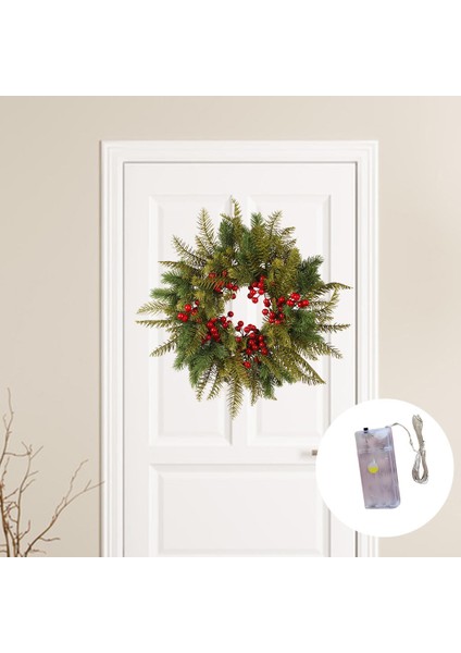 Akçaağaç Yaprağı Noel Çelenk Ön Kapı Dekor (Yurt Dışından)
