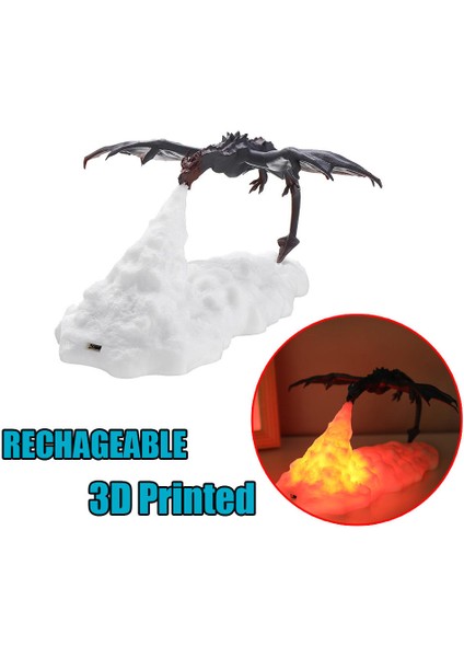 3D Baskı LED Ejderha Lambası (Yurt Dışından)