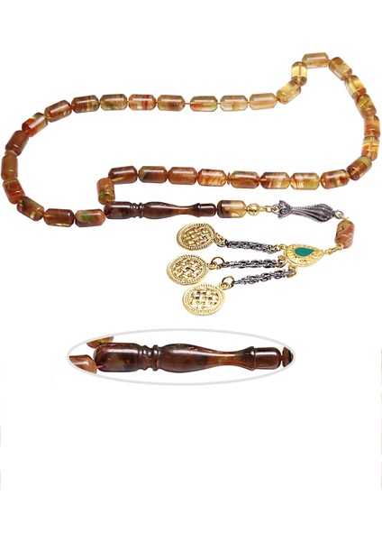 Renk Hareli Kapsül Kesim Sıkma Kehribar Tesbih fiyatları