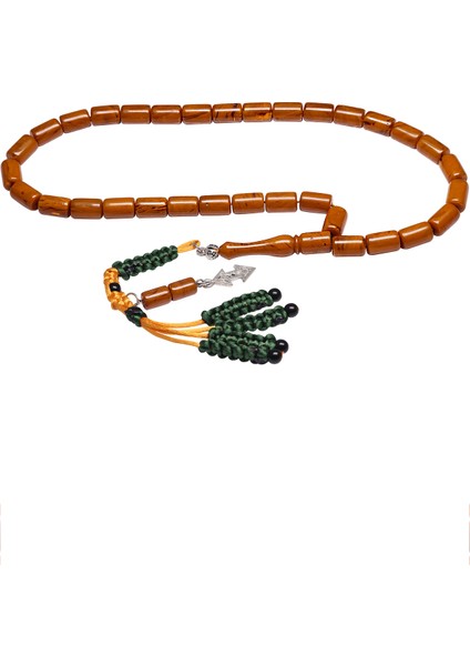 Turuncu Renkli Makrome Püsküllü Sıkma Kehribar Tesbih fırsatları