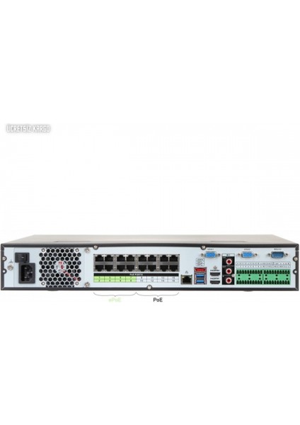 NVR5416-16P-4KS2E 12MPIX, H265+, 16KANAL Video, 16 Poe, 4 Hdd, 1080P Kayıt, 320MBPS Bant Genişliği, Nvr