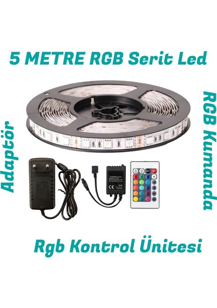 Hero Led Rgb 5 Metre Kumandalı Şerit LED Seti