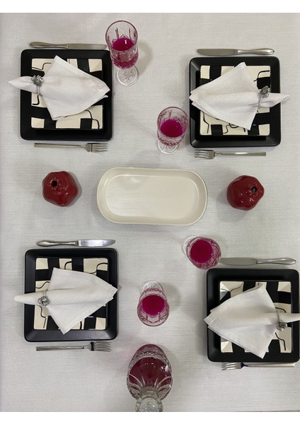 Simli Masa Örtüsü Beyaz fırsatları