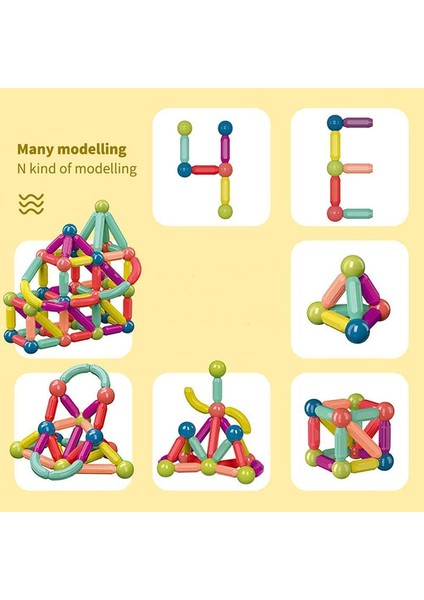 25 Adet Büyük Boy Manyetik Çubuk Yapı Taşları (Yurt Dışından)